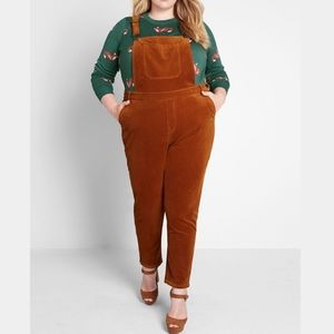 Bronze Corduroy Overalls